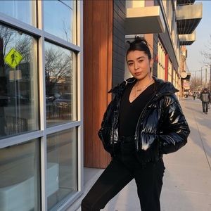 High shine ASOS puffer coat